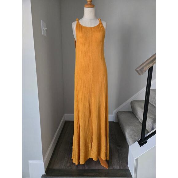 Zara 100% Viscose Knit Knotted Maxi Dress size S - Picture 1 of 5
